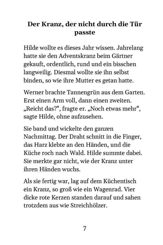Buchseite 7: Die erste Geschichte