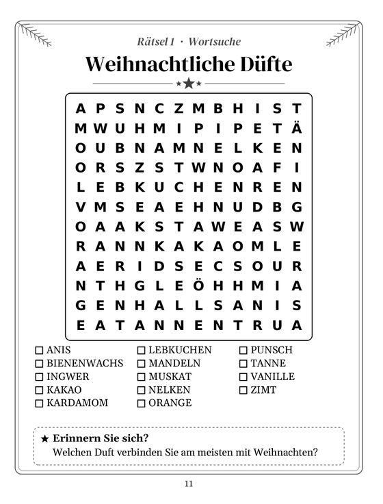 Buchseite 11: Wortsuche
