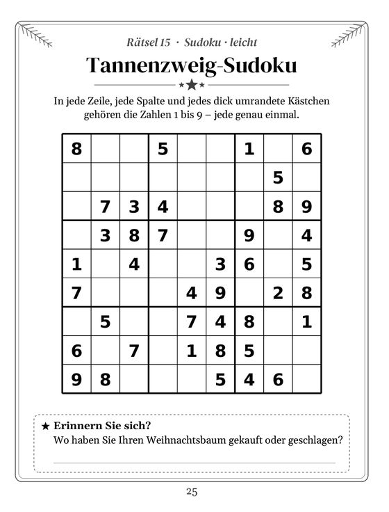 Buchseite 25: Sudoku